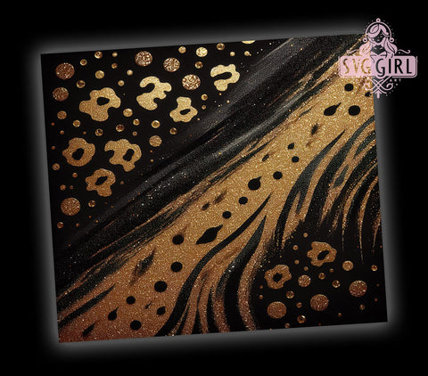 Leopard Tumbler, Ombre Glitter Design, 20oz Tumbler PNG, Animal Print Tumbler, Fashionable Drinkware, Trendy Tumbler Wrap, Sparkly Leopard Decor, Sublimation Drinkware Sublimation SvggirlplusArt 