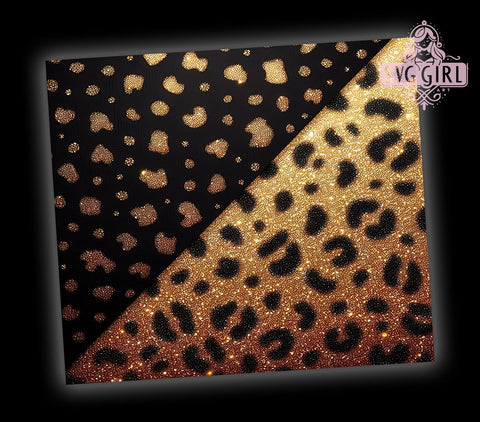 Leopard Tumbler, Ombre Glitter Design, 20oz Tumbler PNG, Animal Print Tumbler, Fashionable Drinkware, Trendy Tumbler Wrap, Sparkly Leopard Decor, Sublimation Drinkware Sublimation SvggirlplusArt 