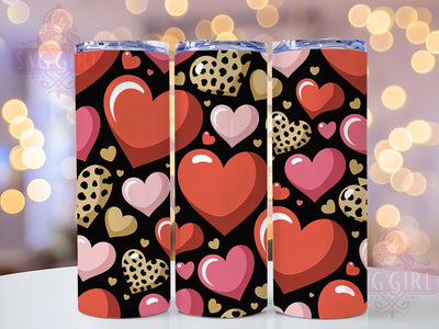 Leopard Valentine Hearts Tumbler, Leopard Tumbler, Stylish 20oz Wrap, Sublimation Design, Trendy Gift Idea, Leopard Heart Wrap, Valentine Leopard Tumbler Sublimation SvggirlplusArt 