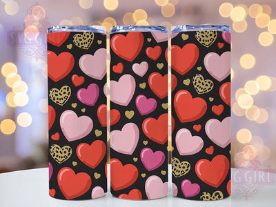 Leopard Valentine Hearts Tumbler, Leopard Tumbler, Stylish 20oz Wrap, Sublimation Design, Trendy Gift Idea, Leopard Heart Wrap, Valentine Leopard Tumbler Sublimation SvggirlplusArt 