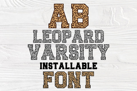 Leopard Varsity Font | Leopard Font SVG TTF | Varsity Letter SVG TonisArtStudio 