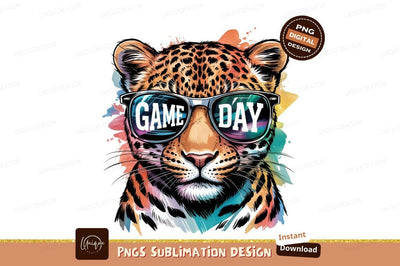Leopard With Game Day Sunglasses Design Sublimation Designangry 