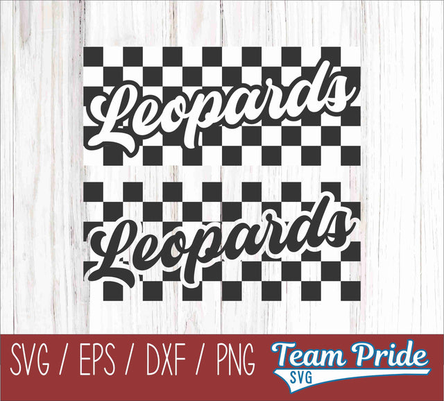 Leopards Retro Team Design SVG Digital Download Printable - SVG, EPS, DXF, PNG SVG Team Pride SVG 