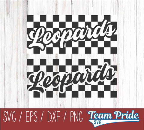 Leopards Retro Team Design SVG Digital Download Printable - SVG, EPS, DXF, PNG SVG Team Pride SVG 