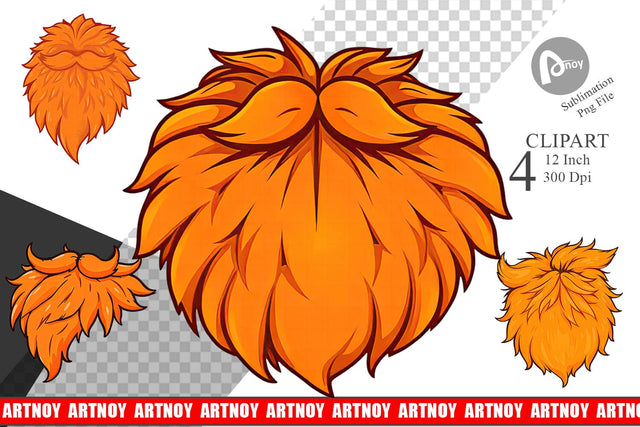 Leprechaun Beard Clipart Sublimation artnoy 