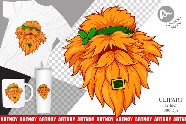 Leprechaun Beard Clipart Sublimation artnoy 