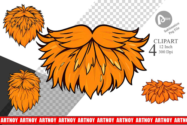 Leprechaun Beard Clipart Sublimation artnoy 