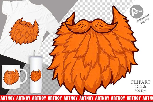 Leprechaun Beard Clipart Sublimation artnoy 