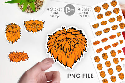 Leprechaun Beard Sticker Sublimation artnoy 