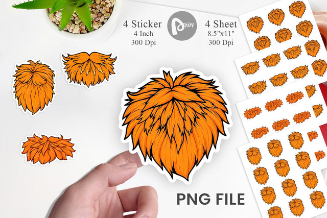 Leprechaun Beard Sticker Sublimation artnoy 