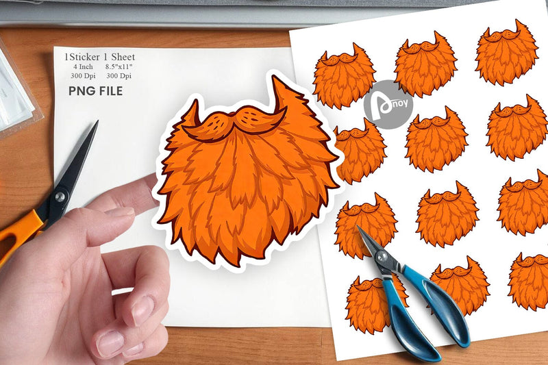 Leprechaun Beard Sticker Sublimation artnoy 