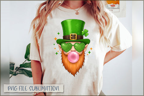 Leprechaun Bubble Gum St Patrick PNG Sublimation Shetara Begum 