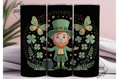 Leprechaun & Butterflies 20oz Tumbler Sublimation sassyprint 