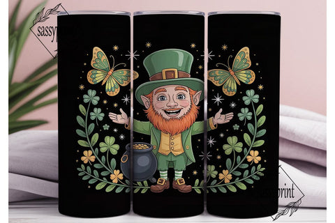 Leprechaun & Butterflies 20oz Tumbler Sublimation sassyprint 
