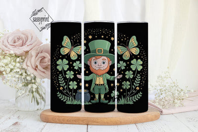 Leprechaun & Butterflies 20oz Tumbler Sublimation sassyprint 