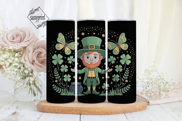 Leprechaun & Butterflies 20oz Tumbler Sublimation sassyprint 