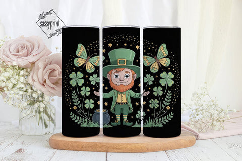 Leprechaun & Butterflies 20oz Tumbler Sublimation sassyprint 