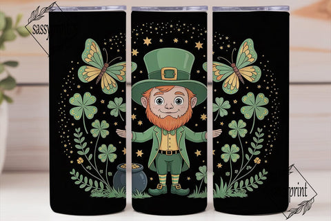 Leprechaun & Butterflies 20oz Tumbler Sublimation sassyprint 