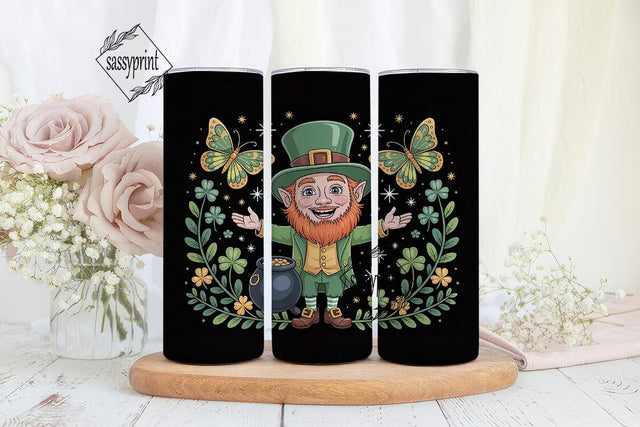 Leprechaun & Butterflies 20oz Tumbler Sublimation sassyprint 