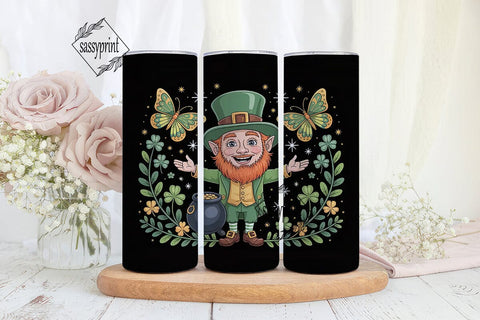 Leprechaun & Butterflies 20oz Tumbler Sublimation sassyprint 