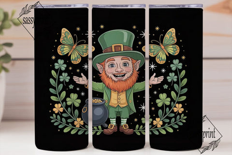 Leprechaun & Butterflies 20oz Tumbler Sublimation sassyprint 