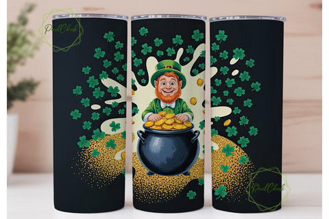 Leprechaun Gold 20oz Tumbler Wrap Sublimation PixelChick 