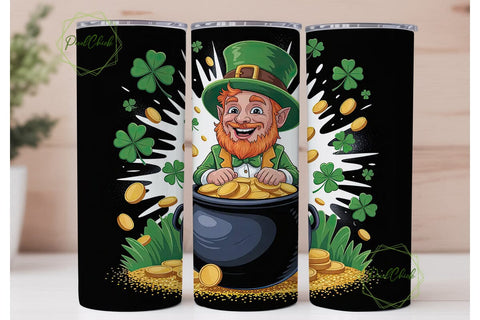 Leprechaun Gold 20oz Tumbler Wrap Sublimation PixelChick 