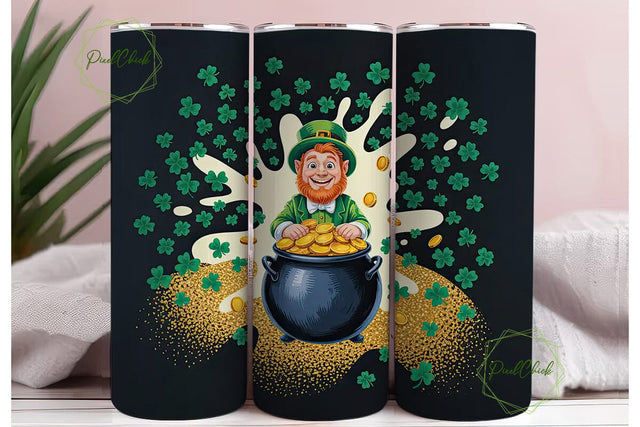 Leprechaun Gold 20oz Tumbler Wrap Sublimation PixelChick 
