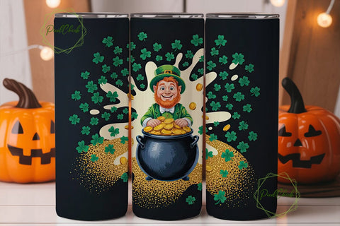 Leprechaun Gold 20oz Tumbler Wrap Sublimation PixelChick 