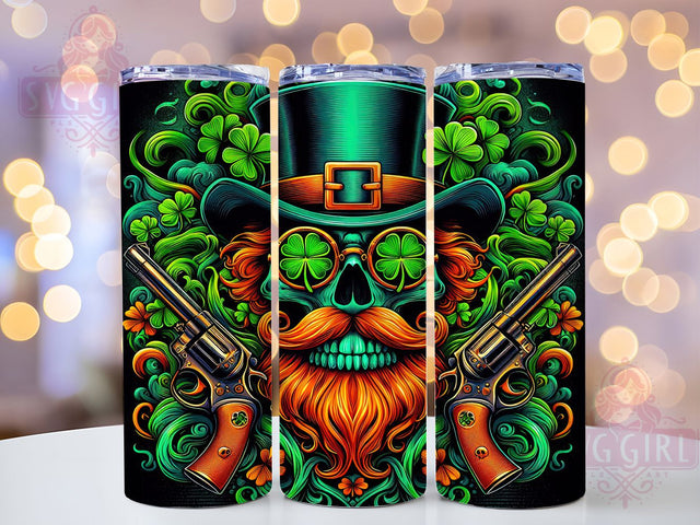 Leprechaun Gold Shamrock Tumbler, Gold Coin Tumbler, Stylish 20oz Wrap, Sublimation Design, Trendy Gift Idea, Irish Leprechaun Wrap, St. Patrick’s Beverage Tumbler Sublimation SvggirlplusArt 