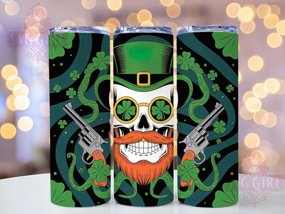 Leprechaun Gold Shamrock Tumbler, Gold Coin Tumbler, Stylish 20oz Wrap, Sublimation Design, Trendy Gift Idea, Irish Leprechaun Wrap, St. Patrick’s Beverage Tumbler Sublimation SvggirlplusArt 