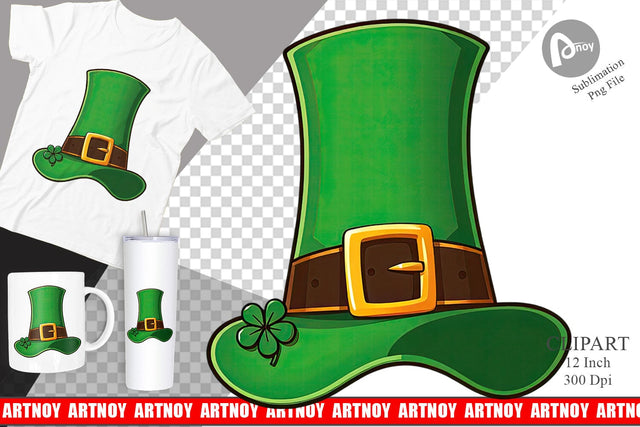 Leprechaun Hat Clipart Sublimation artnoy 