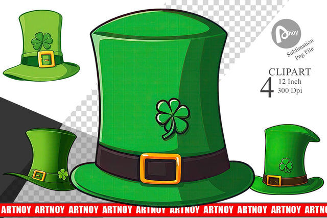 Leprechaun Hat Clipart Sublimation artnoy 