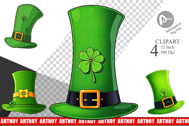 Leprechaun Hat Clipart Sublimation artnoy 