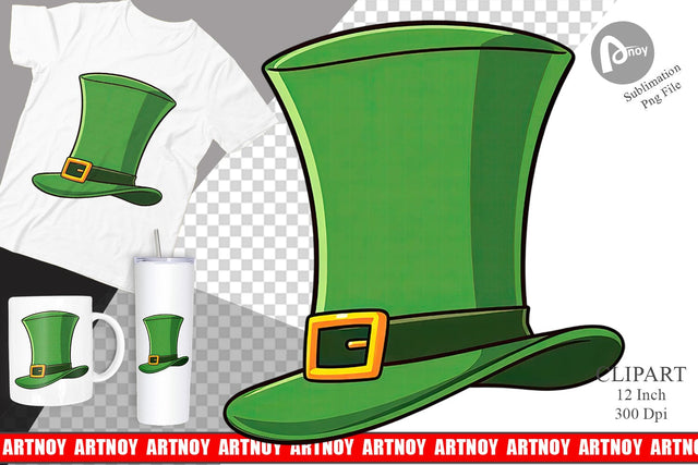 Leprechaun Hat Clipart Sublimation artnoy 