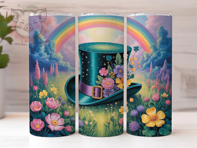 Leprechaun Hat Shamrock Tumbler, St. Patrick’s Tumbler, Stylish 20oz Wrap, Sublimation Design, Trendy Gift Idea, Irish Leprechaun Wrap, Lucky Shamrock Tumbler Sublimation Lara' s Designs 