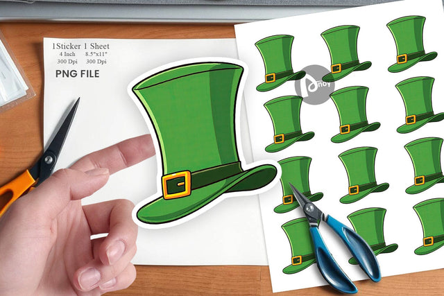 Leprechaun Hat Sticker Sublimation artnoy 