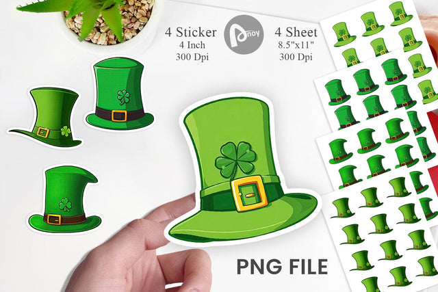 Leprechaun Hat Sticker Sublimation artnoy 