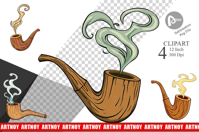 Leprechaun Pipe Clipart Sublimation artnoy 