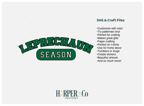 Leprechaun Season Laser SVG EPS Cut File SVG HarperNCo 