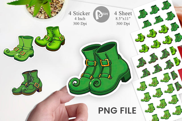 Leprechaun Shoes Sticker Sublimation artnoy 