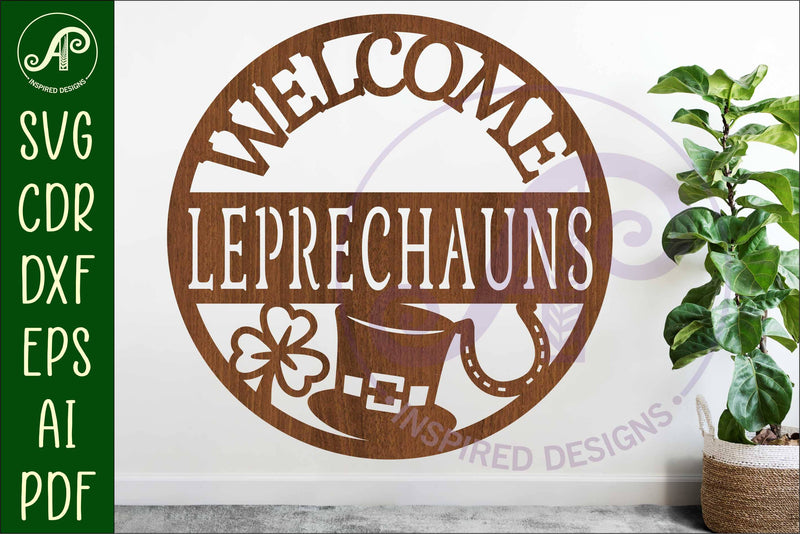 Leprechauns Welcome St. Patrick's Day wall sign SVG APInspireddesigns 