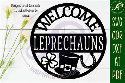 Leprechauns Welcome St. Patrick's Day wall sign SVG APInspireddesigns 