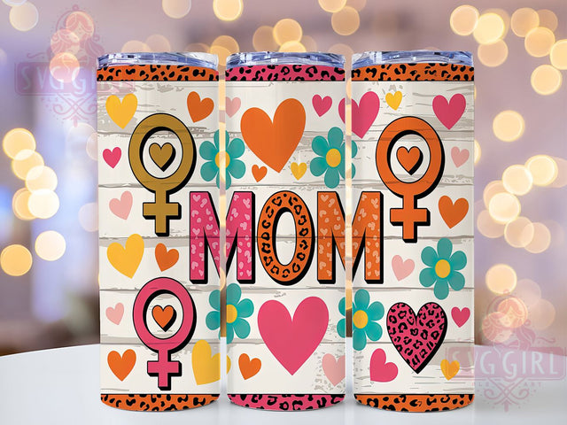 Lesbian Mom Rainbow Pride Tumbler, Lesbian Mom Tumbler, Pride Mom Wrap, Rainbow Mom Tumbler, LGBTQ+ Support Tumbler, 20oz Lesbian Design, Ally Mom Tumbler Sublimation SvggirlplusArt 