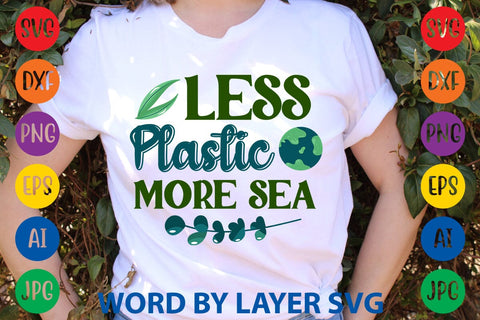 Less Plastic More Sea SVG DESIGN SVG Rafiqul20606 