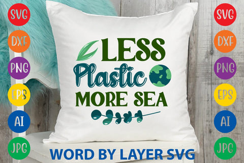 Less Plastic More Sea SVG DESIGN SVG Rafiqul20606 