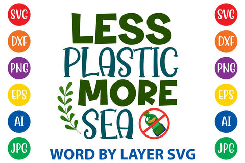 Less Plastic More Sea SVG DESIGN SVG Rafiqul20606 
