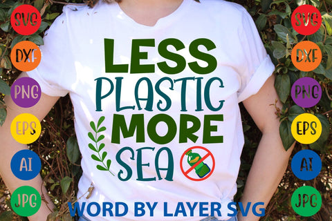 Less Plastic More Sea SVG DESIGN SVG Rafiqul20606 