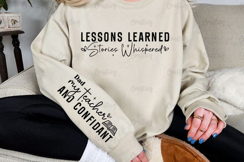Lessons learned stories whispered Sleeve SVG Design SVG Designangry 