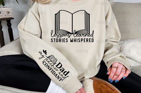 Lessons learned stories whispered Sleeve SVG Design SVG Designangry 